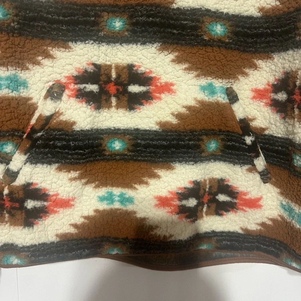 Wrangler Retro Southwestern Quarter Zip Sherpa Pullover - Picture 4 of 12
